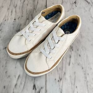 Revitalign Hermosa Cream Canvas Sneakers Women’s 8.5W Comfort Cork Sole Shoes